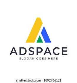 Letra inicial A plantilla de diseño de icono de logotipo