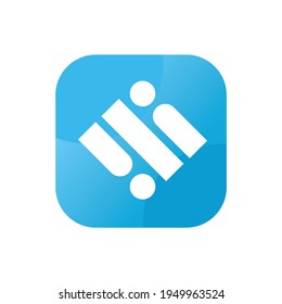 initial letter i logo or icon. EPS 10