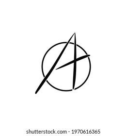 initial letter A logo or icon monogram. EPS 10