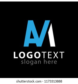 am initial letter logo icon vector template