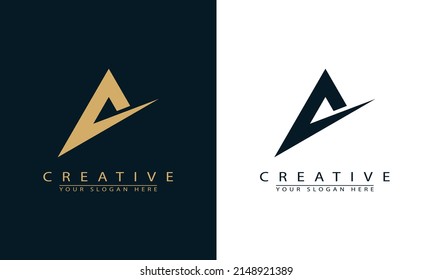 Initial letter A logo icon vector design template.