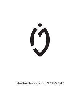 initial letter logo IJ, JI, logo template - Vector 