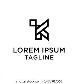 initial letter logo IK, KI, logo template 