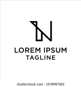 initial letter logo IN, NI, logo template