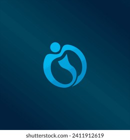 initial letter logo io, oi, circle rounded lowercase