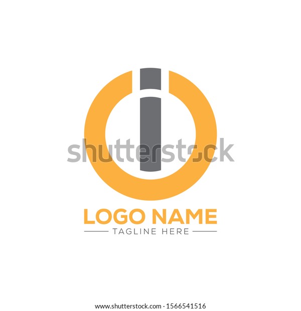 Initial Letter Logo Io Oi Circle Stock Vector (Royalty Free) 1566541516