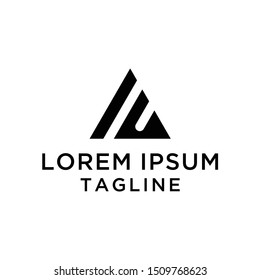 initial letter logo IU, logo template