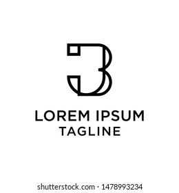 Initial letter logo JB, BJ, logo template