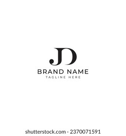 initial letter logo JD, logo template