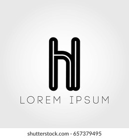 initial letter logo jl outline lowercase black logotype