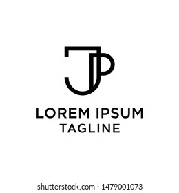Initial letter logo JP, PJ, logo template 