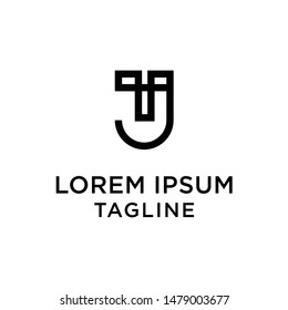 Initial letter logo JT, TJ, logo template