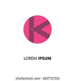 Initial letter logo K . Modern template design. Vector Illustration