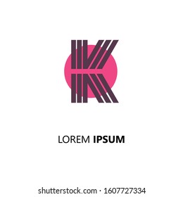 Initial letter logo K . Modern template design. Vector Illustration