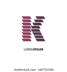 Initial letter logo K . Modern template design. Vector Illustration
