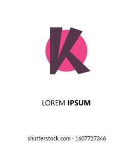Initial letter logo K . Modern template design. Vector Illustration