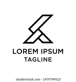 initial letter logo KA, AK, logo template