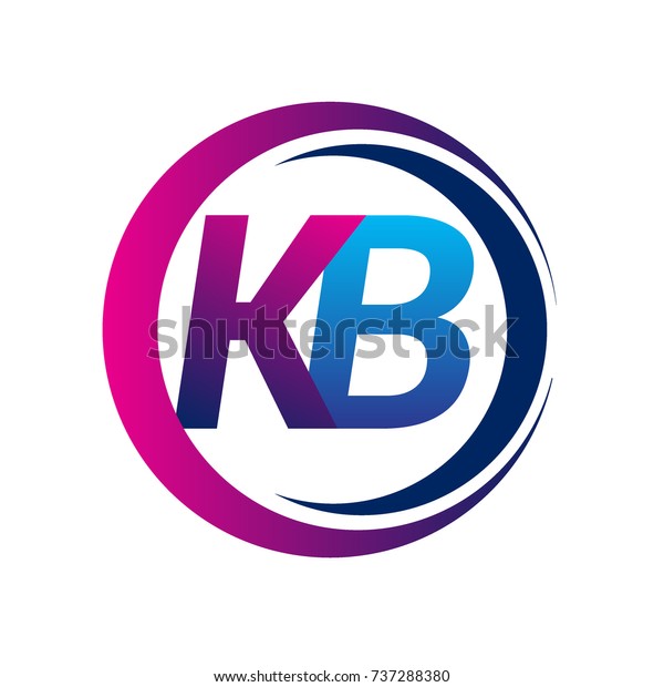 Initial Letter Logo Kb Company Name Stock Vector (Royalty Free) 737288380