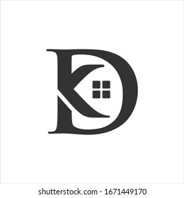 initial letter logo KD, DK, logo template
