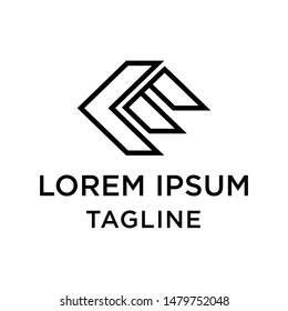 initial letter logo KE, EK, logo template