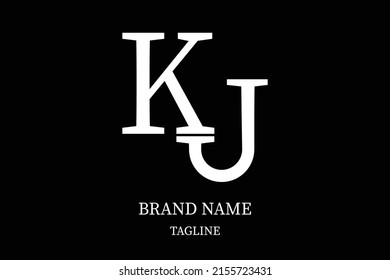 initial letter logo KJ or  JK logo design template in vector formate.