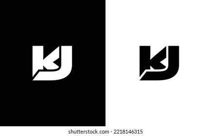 initial letter logo KJ logo template