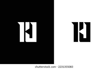 initial letter logo KJ, KJ logo template