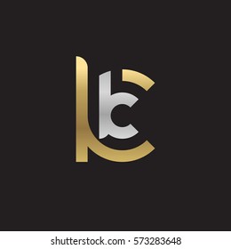 initial letter logo kk, k inside k rounded lowercase logo gold silver