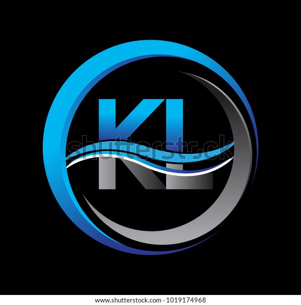 Initial Letter Logo Kl Company Name Stock Vector (Royalty Free) 1019174968