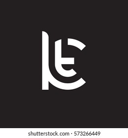 initial letter logo kt, tk, t inside k rounded lowercase white black background