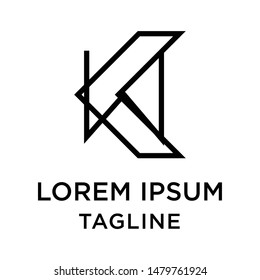 initial letter logo KW, WK, logo template