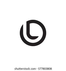 initial letter logo l inside circle shape, ol, lo, l inside o rounded lowercase black monogram