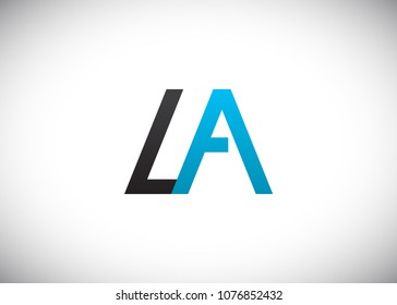 initial letter logo LA, AL, logo template