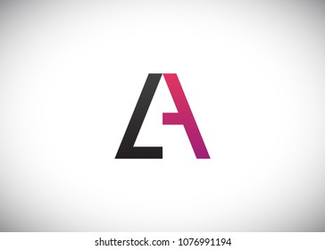 initial letter logo LA, AL, logo template