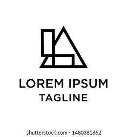 initial letter logo LA, AL, logo template