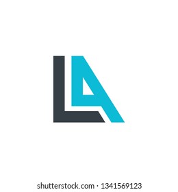 Initial letter logo LA, logo template
