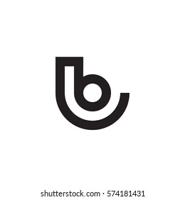 initial letter logo lb, bl, circle rounded lowercase black monogram