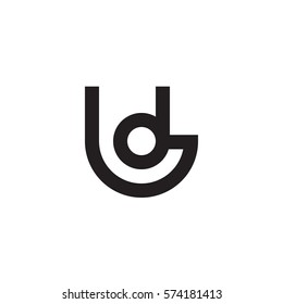 initial letter logo ld, dl, circle rounded lowercase black monogram