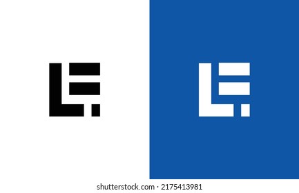 initial letter logo LE, LF, logo template