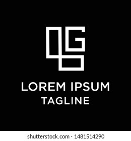initial letter logo LG, GL, logo template 