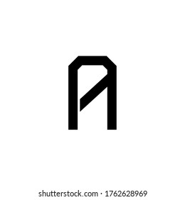 letra inicial logotipo A, plantilla de diseño de estilo de arte de línea