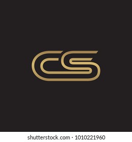 initial letter logo line unique modern gold