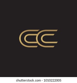 initial letter logo line unique modern gold