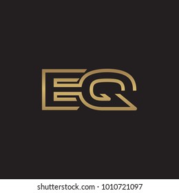 initial letter logo line unique modern, gold color