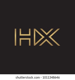 initial letter logo line unique modern, gold color