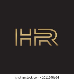 initial letter logo line unique modern, gold color