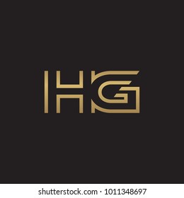 initial letter logo line unique modern, gold color