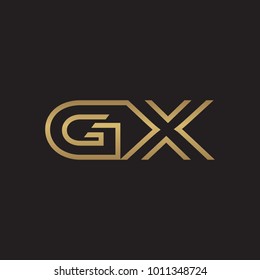 initial letter logo line unique modern, gold color