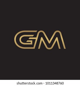 initial letter logo line unique modern, gold color
