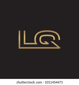 initial letter logo line unique modern, gold color